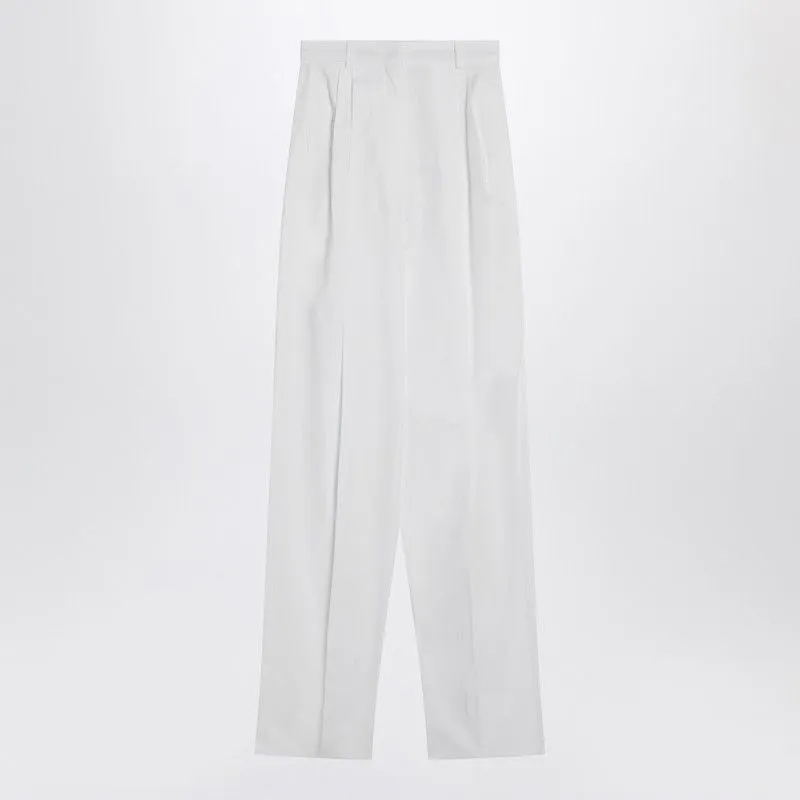 WIDE WHITE COTTON TROUSERS sold by Lord & Taylor