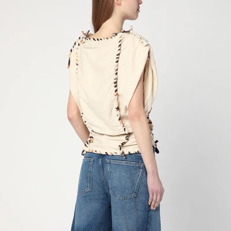 TOP ZOHRA éCRU IN COTTON sold by Lord & Taylor product image thumbnail 2