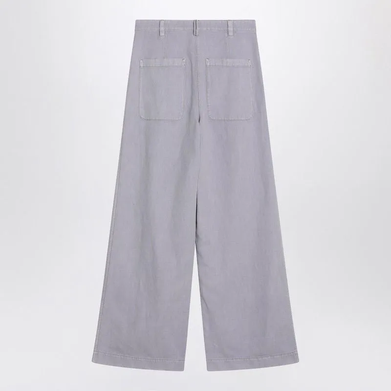 WIDE LILAC TROUSERS IN LINEN BLEND sold by Lord & Taylor product image thumbnail 2