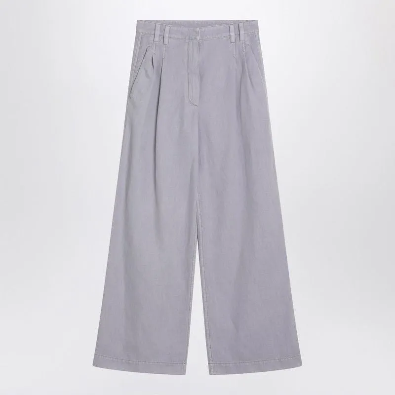 WIDE LILAC TROUSERS IN LINEN BLEND sold by Lord & Taylor