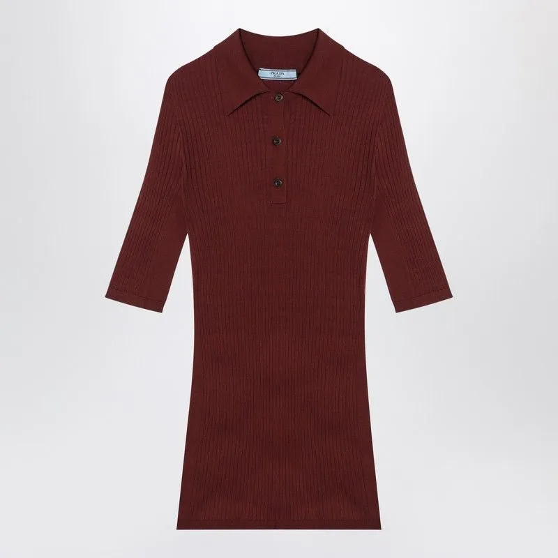 RUST-COLOURED RIBBED POLO sold by Lord & Taylor