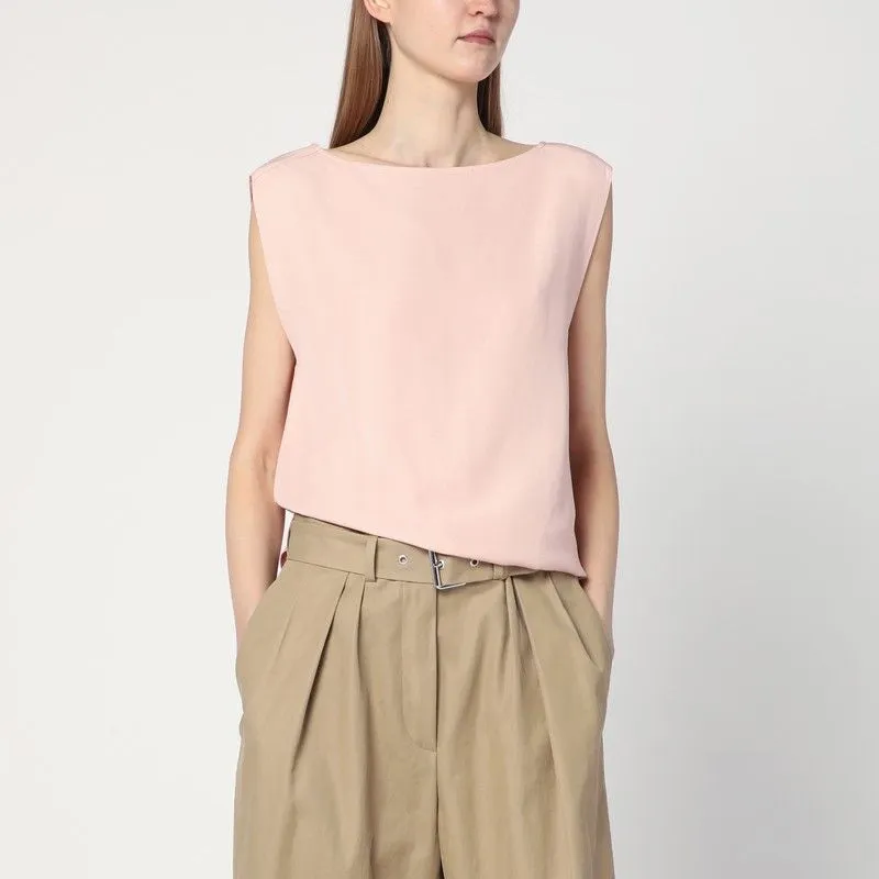 LIGHT PINK BLOUSE IN LINEN BLEND sold by Lord & Taylor