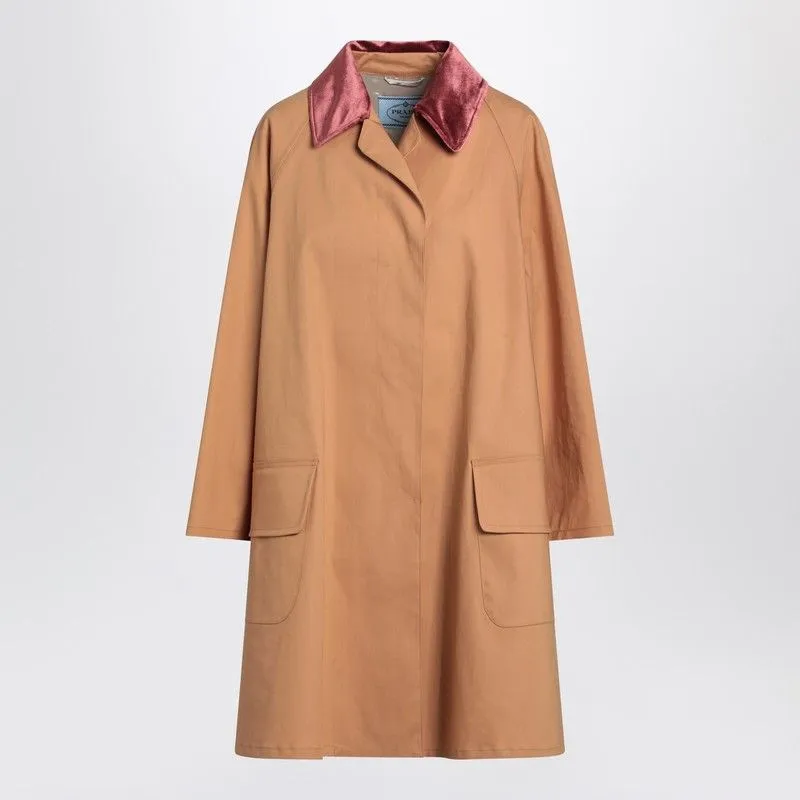 HONEY-COLOURED TRENCH COAT IN COTTON sold by Lord & Taylor
