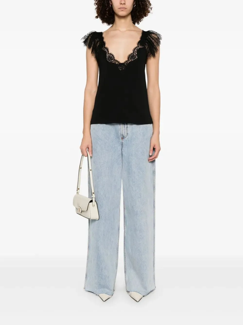 LACE TRIM TANK TOP sold by Lord & Taylor product image thumbnail 2