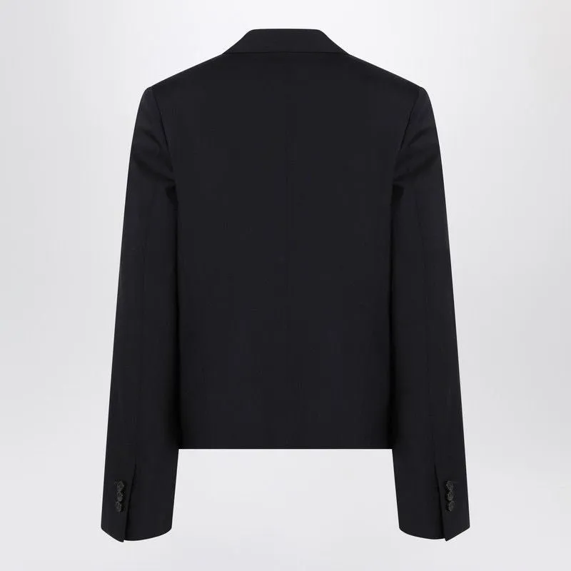 NAVY BLUE SINGLE-BREASTED JACKET IN WOOL sold by Lord & Taylor product image thumbnail 2