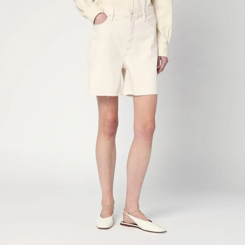 BUTTER-COLOURED DENIM BERMUDA SHORTS sold by Lord & Taylor