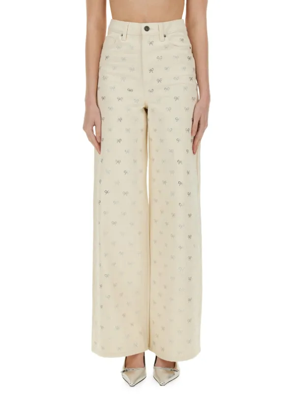BOW EMBELLISHED JEANS sold by Lord & Taylor