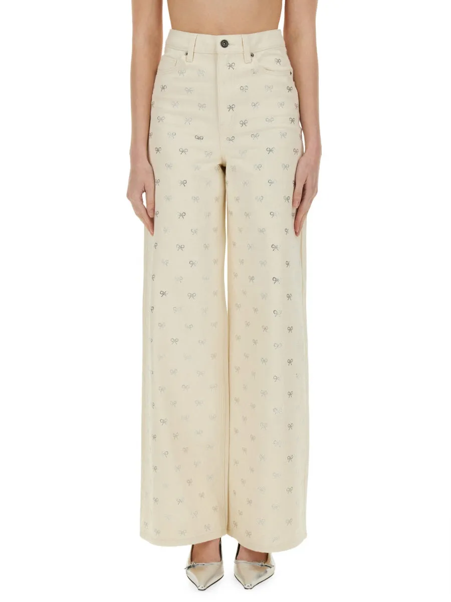 BOW EMBELLISHED JEANS sold by Lord & Taylor