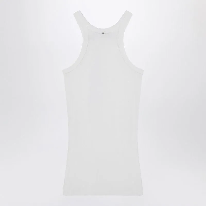 WHITE RIBBED TANK TOP IN SILK BLEND sold by Lord & Taylor product image thumbnail 2