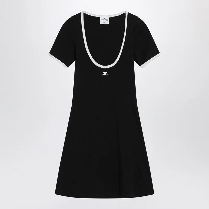 WHITE/BLACK MINI DRESS IN COTTON sold by Lord & Taylor