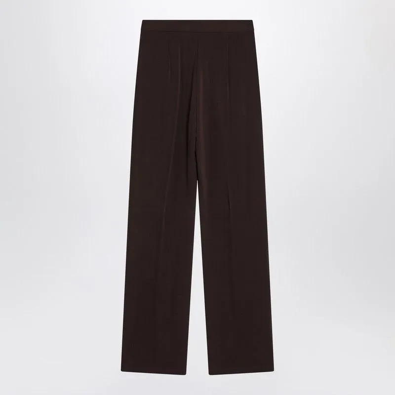 COFFEE-COLOURED VISCOSE TROUSERS sold by Lord & Taylor product image thumbnail 2