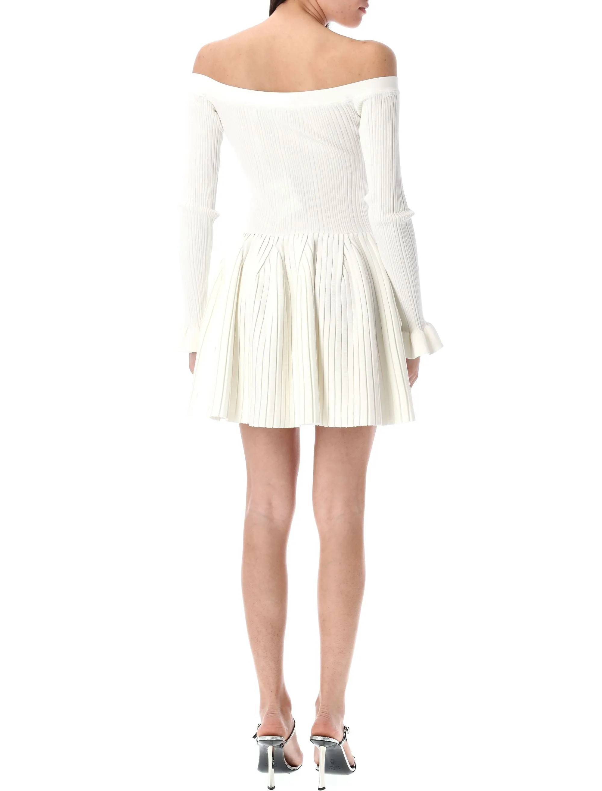 WHITE RIBBED KNIT OFF SHOULDER MINI DRES sold by Lord & Taylor product image thumbnail 2