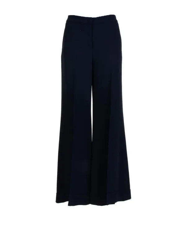 NAVY BLUE FLARED TROUSERS sold by Lord & Taylor