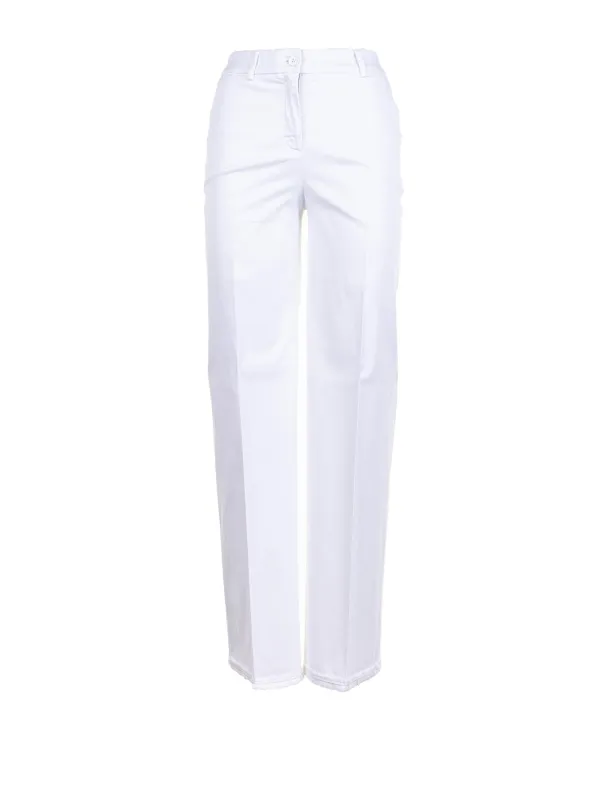 HIGH-WAISTED WHITE TROUSERS sold by Lord & Taylor