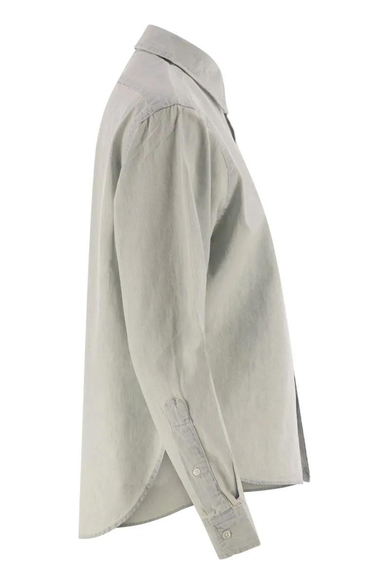 SHORT SQUARE CHAMBRAY SHIRT sold by Lord & Taylor product image thumbnail 3