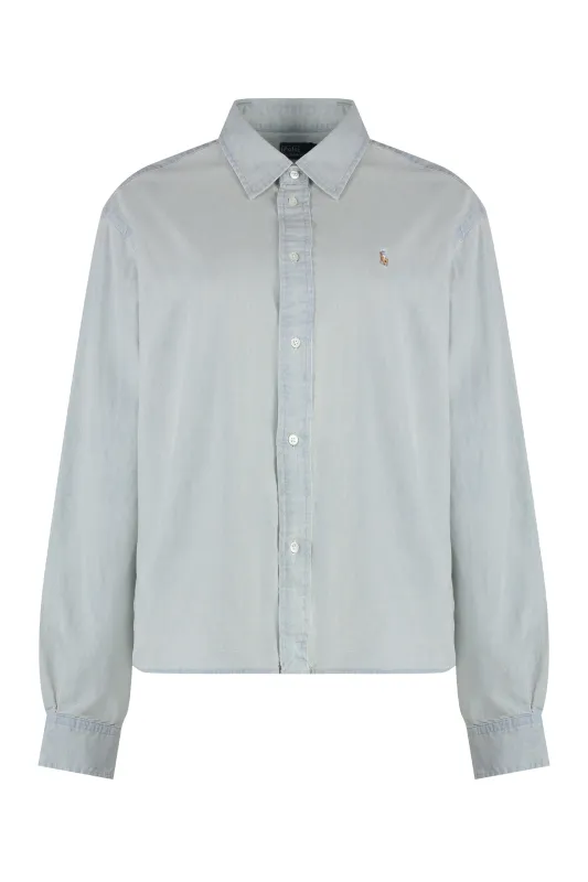SHORT SQUARE CHAMBRAY SHIRT sold by Lord & Taylor