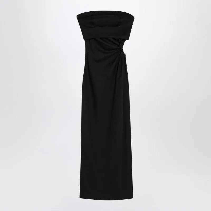 BLACK BUSTIER DRESS IN WOOL BLEND made by MaxMara