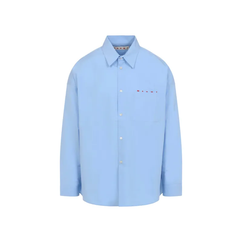 LIGHT BLUE POPLIN SHIRT made by Marni