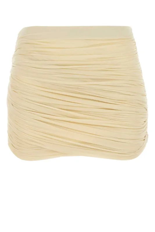 CREAM STRETCH CUPRO MINI SKIRT sold by Lord & Taylor