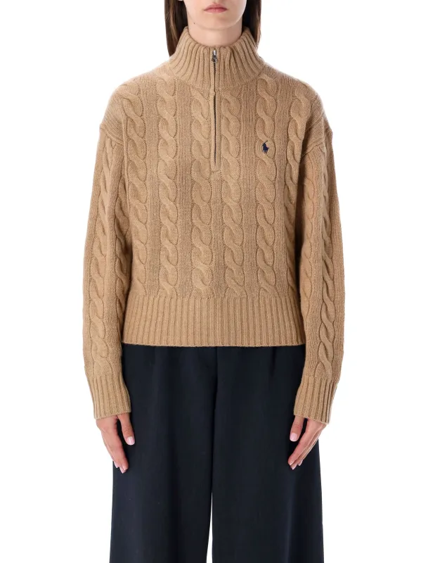 POLO RALPH LAUREN WOOL AND CASHMERE CABLE-KNIT HALF-ZIP SWEATER sold by Lord & Taylor