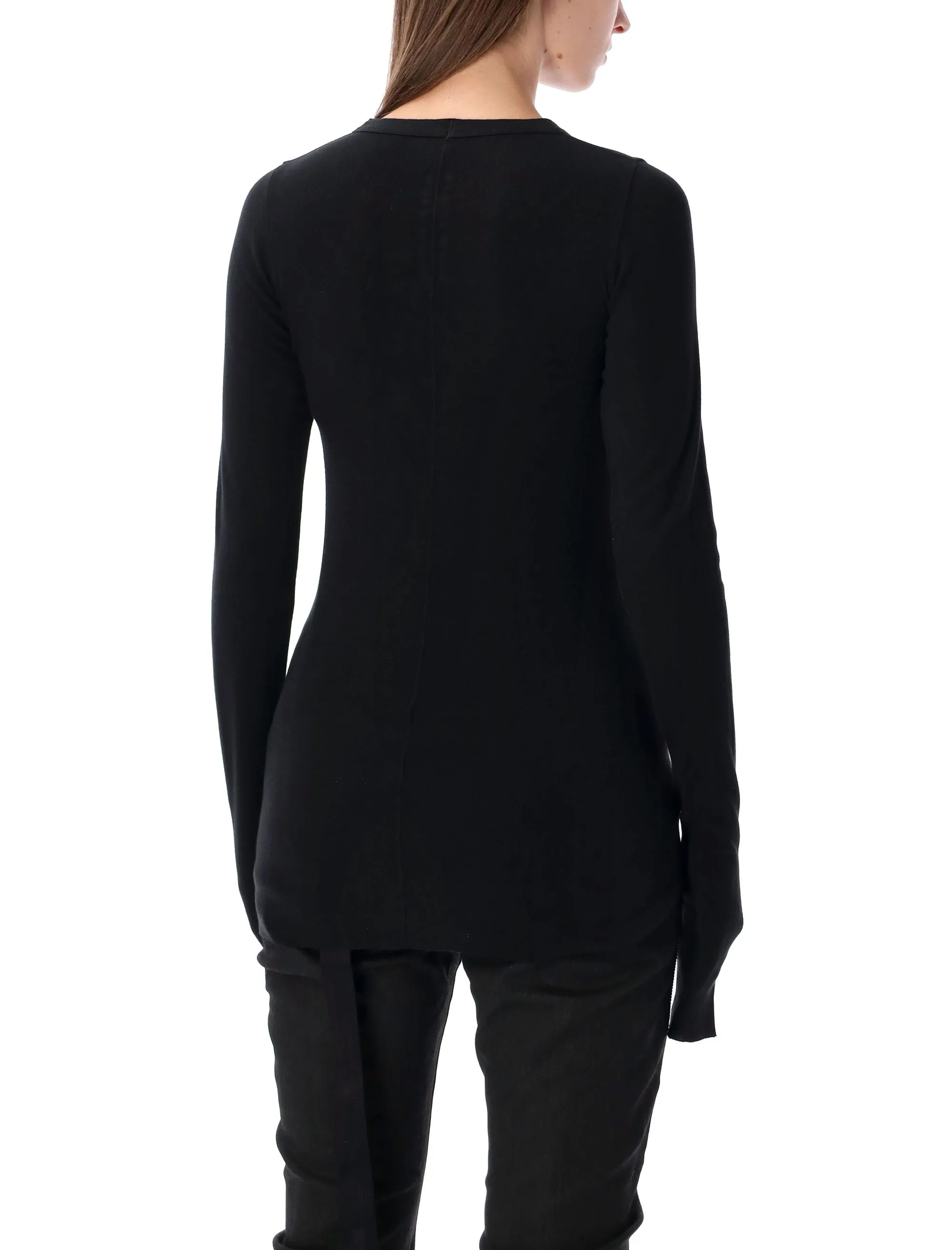 RICK OWENS DRKSHDW BLACK RIBBED LS T sold by Lord & Taylor product image thumbnail 2