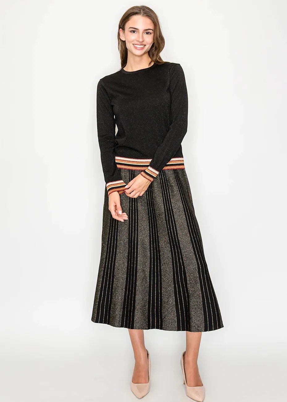 Shimmery Black Pullover with Festive Trim sold by Lord & Taylor product image thumbnail 2