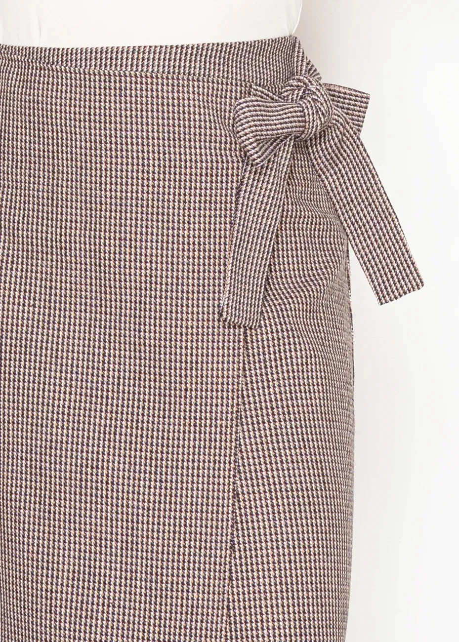 Burgundy Houndstooth Midi Skirt sold by Lord & Taylor product image thumbnail 3