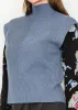 Blue Sleeveless Turtleneck Vest sold by Lord & Taylor