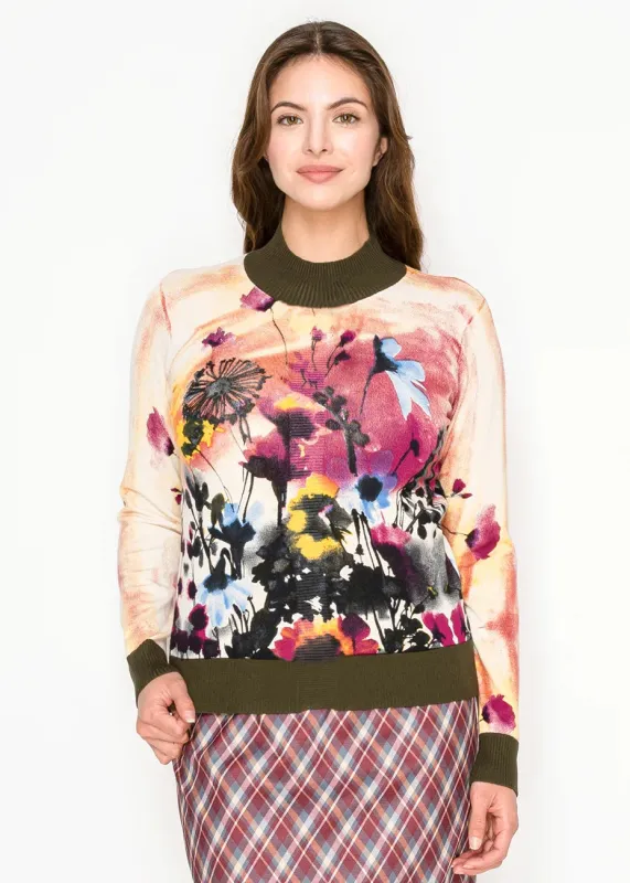 Artistic Floral Print Pullover sold by Lord & Taylor
