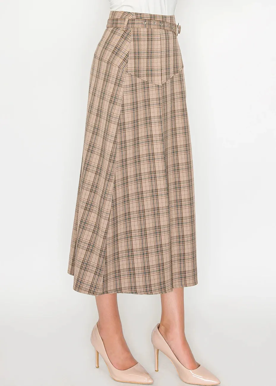 Plaid Belted Midi Skirt sold by Lord & Taylor product image thumbnail 3