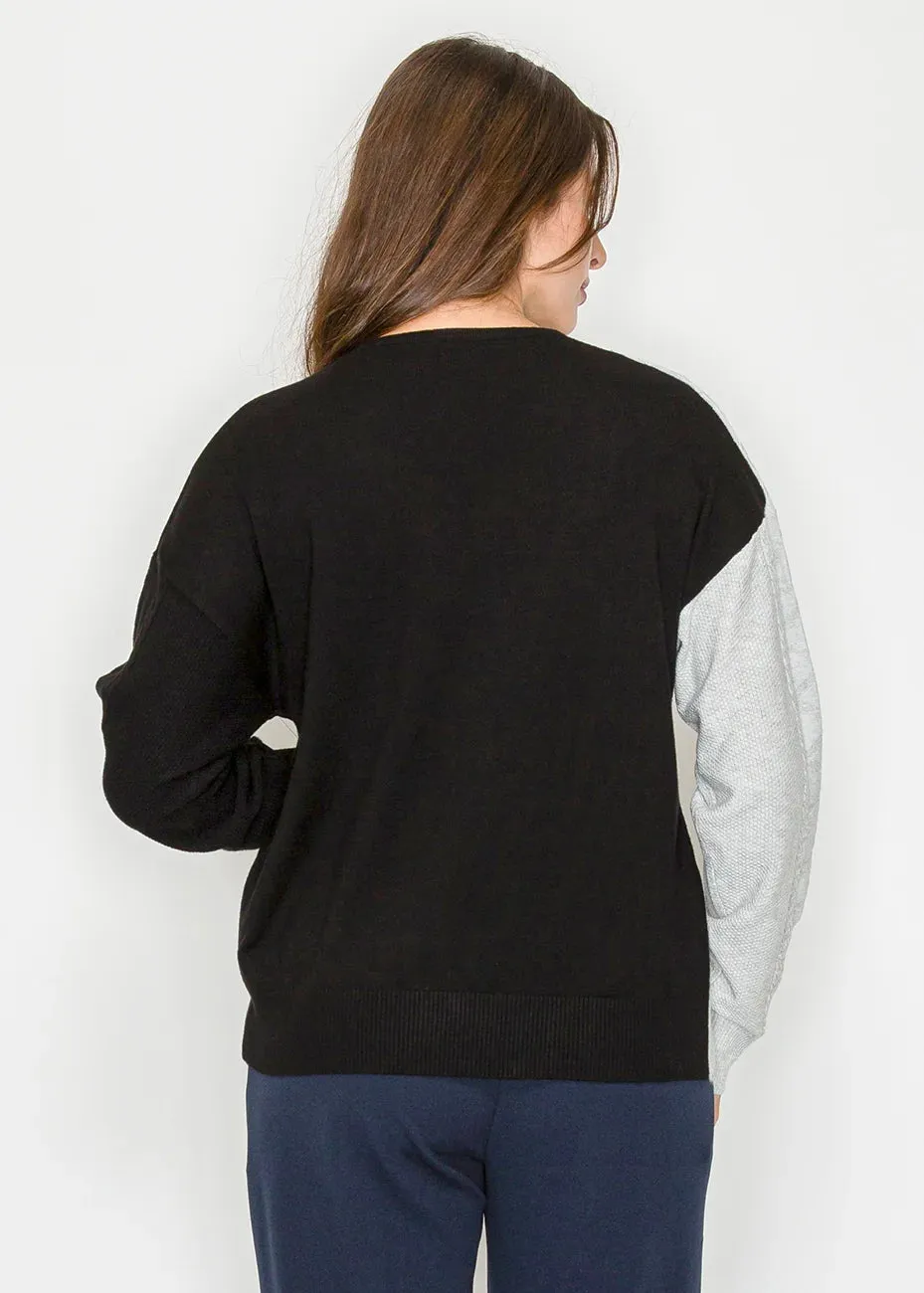 Colorblock Cable Knit Crewneck sold by Lord & Taylor product image thumbnail 3