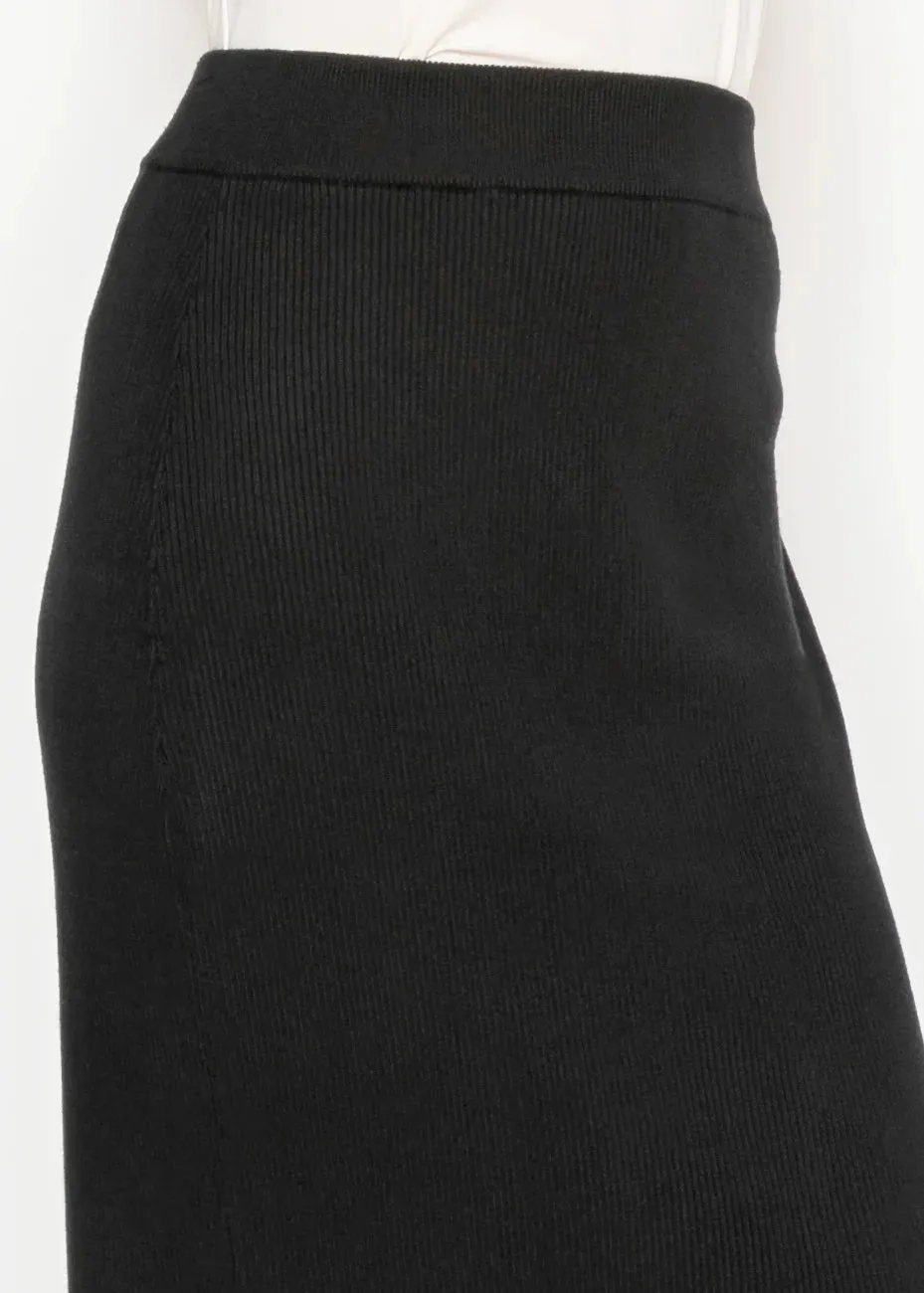 Ribbed Knit Midi Skirt – Black sold by Lord & Taylor product image thumbnail 4
