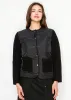 Textured Contrast Jacket – Black sold by Lord & Taylor