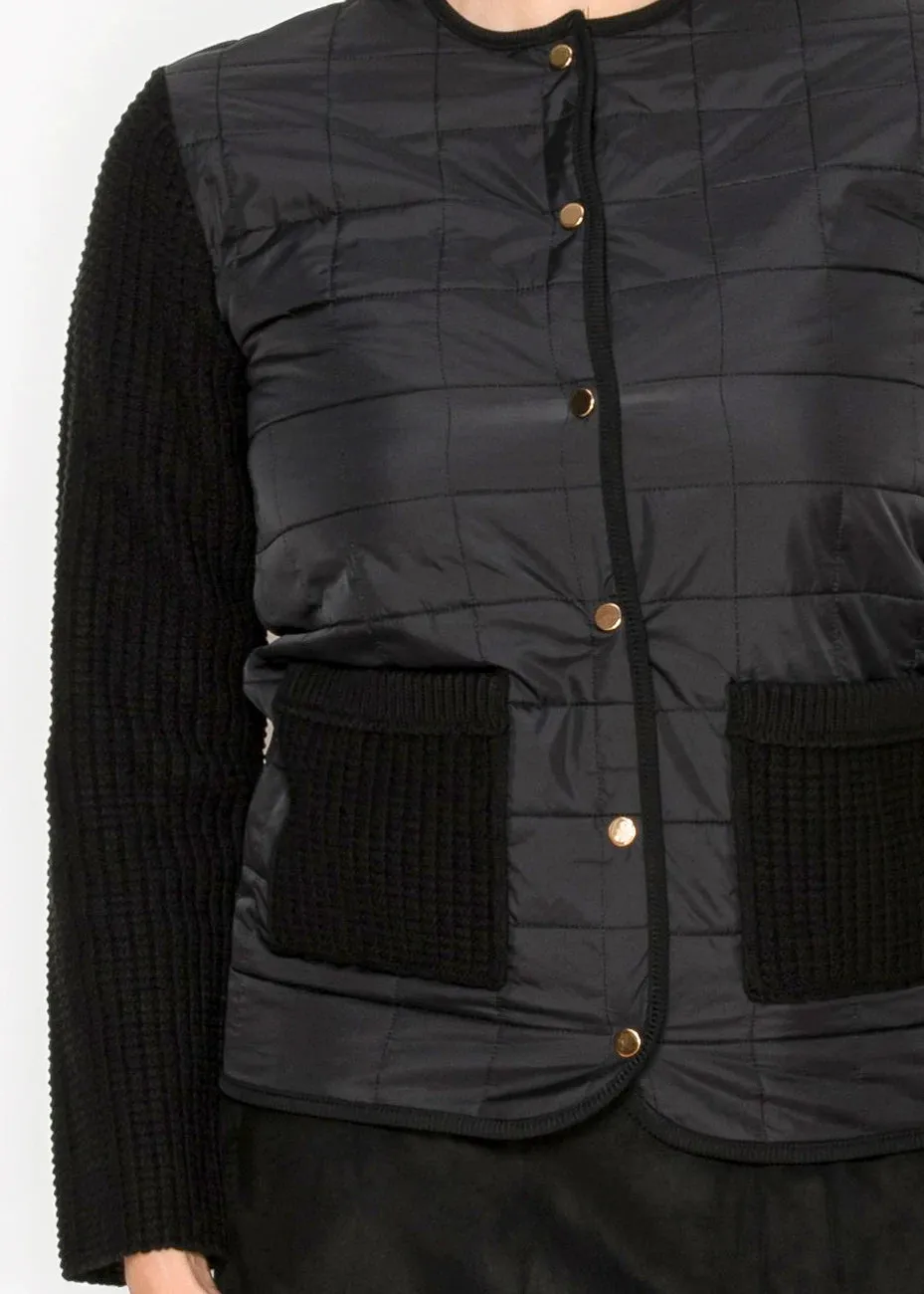 Textured Contrast Jacket – Black sold by Lord & Taylor product image thumbnail 2