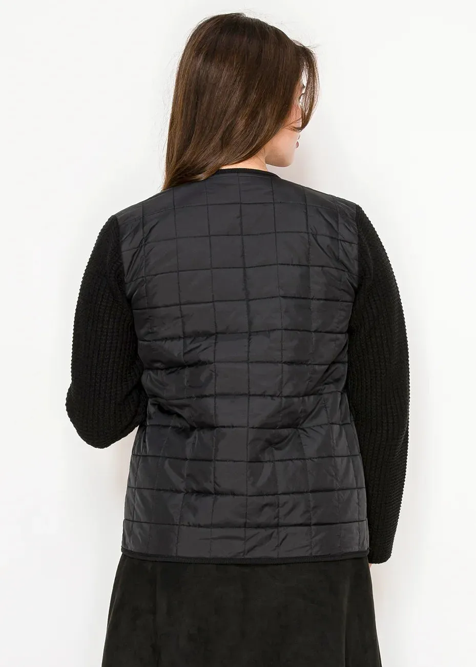 Textured Contrast Jacket – Black sold by Lord & Taylor product image thumbnail 4