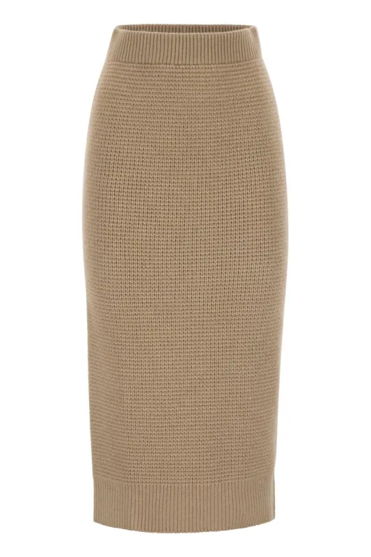 LONG SKIRT IN VIRGIN WOOL, SILK AND CASHMERE sold by Lord & Taylor