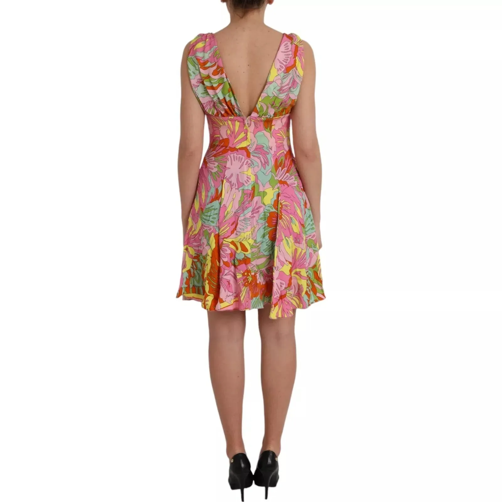 Multicolor Floral Silk Flared Mini Dress sold by Lord & Taylor product image thumbnail 2