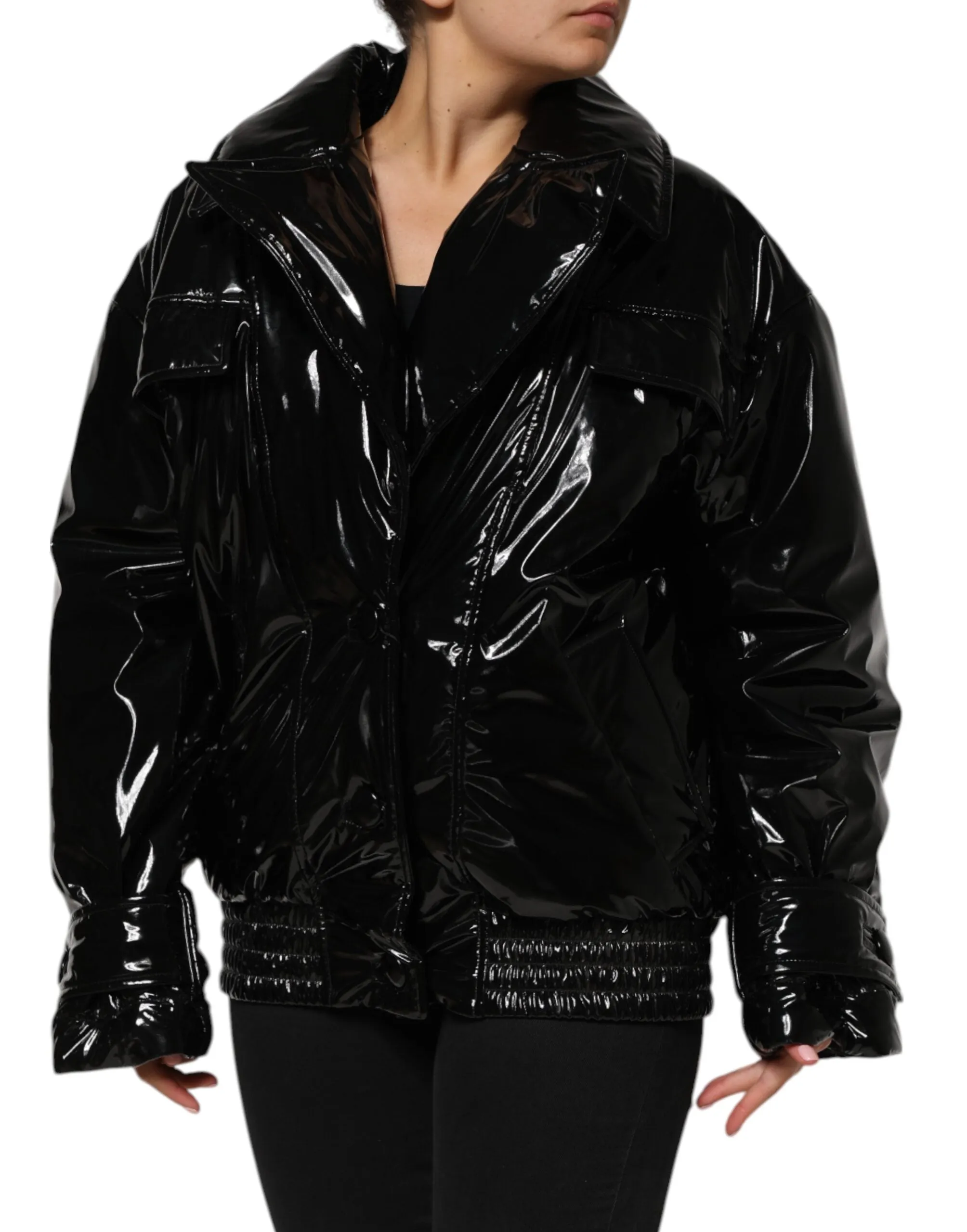Black Polyester Quilted Puffer Coat Jacket sold by Lord & Taylor product image thumbnail 3