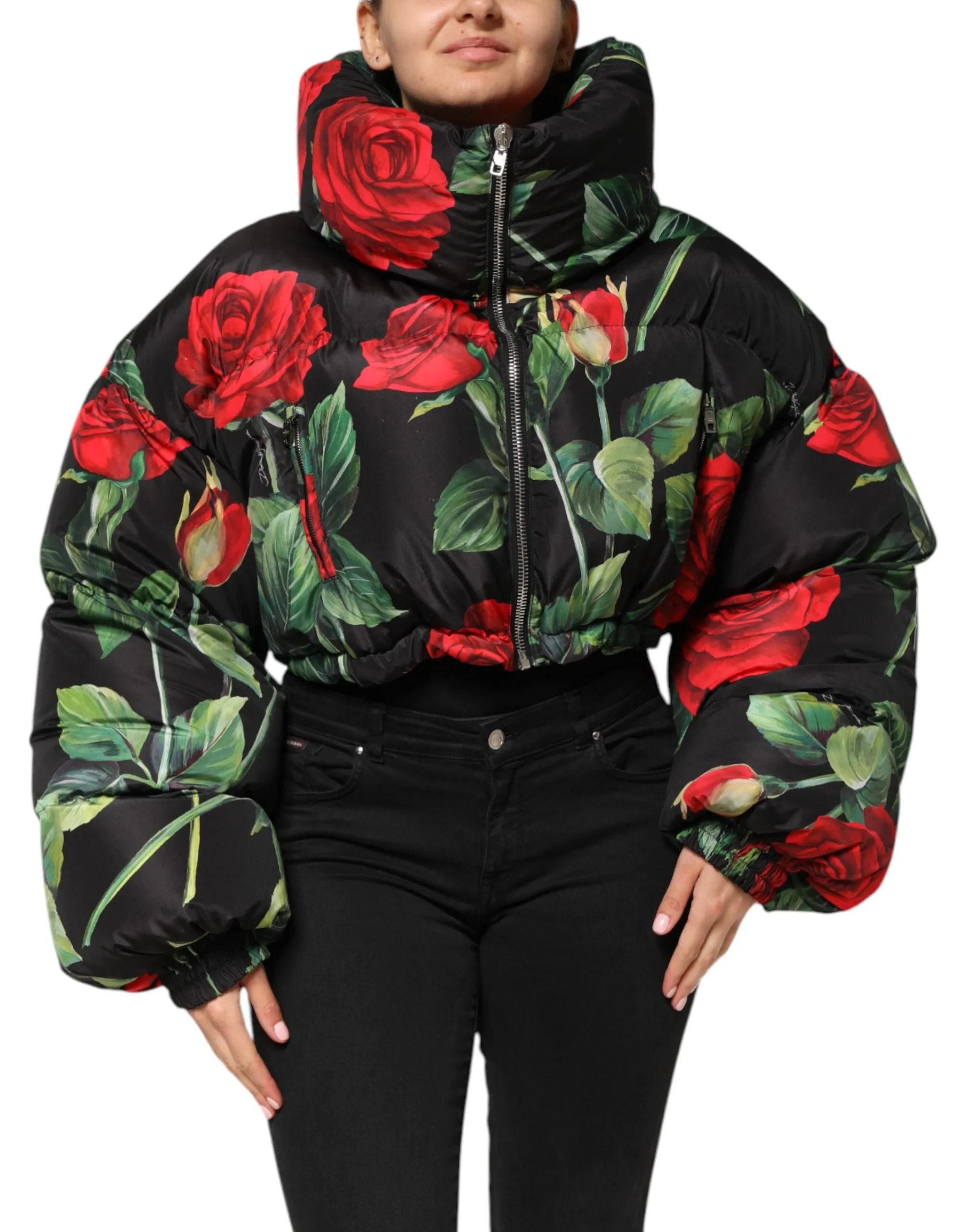 Multicolor Floral Puffer Coat Full Zip Jacket sold by Lord & Taylor product image thumbnail 2