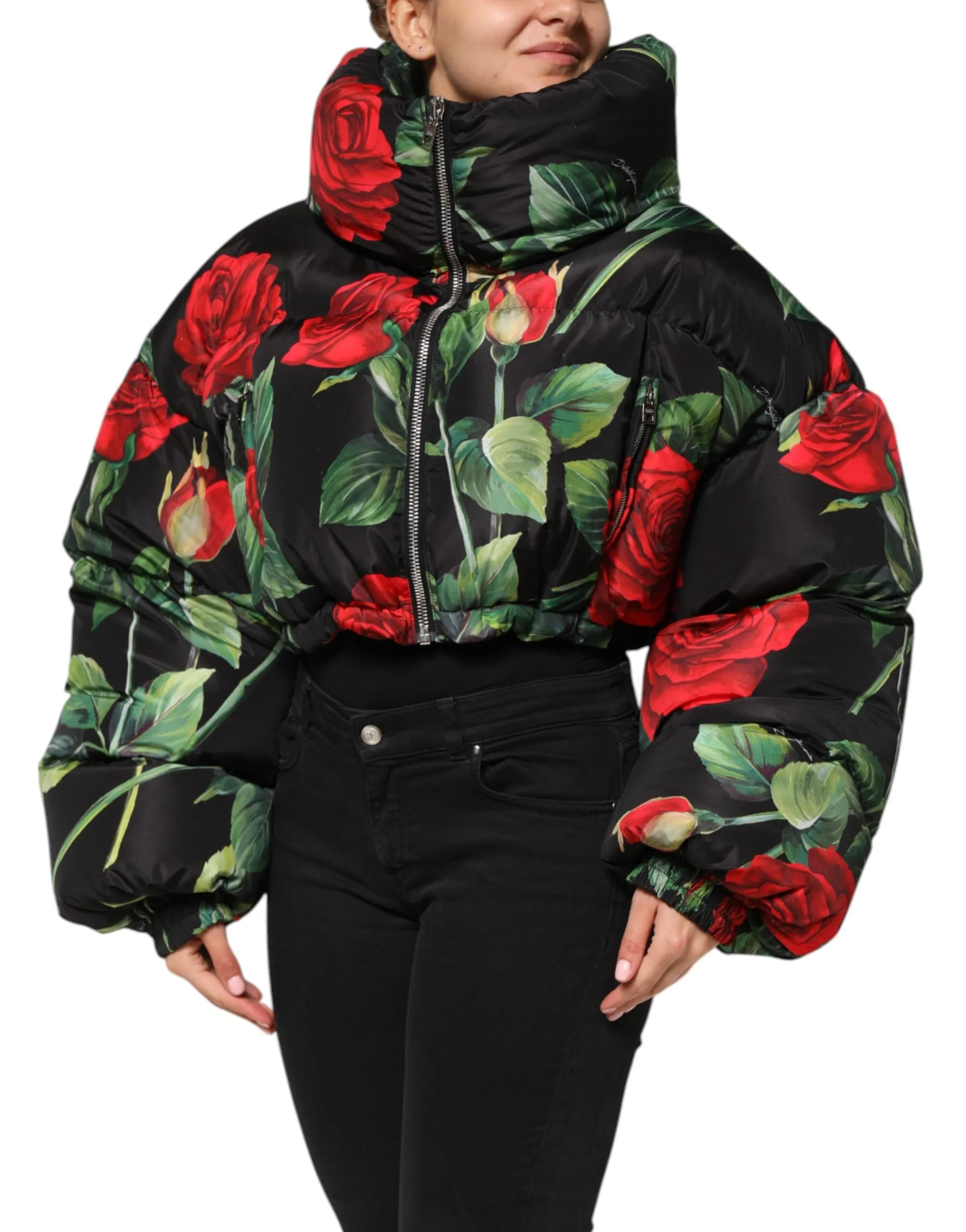 Multicolor Floral Puffer Coat Full Zip Jacket sold by Lord & Taylor product image thumbnail 3