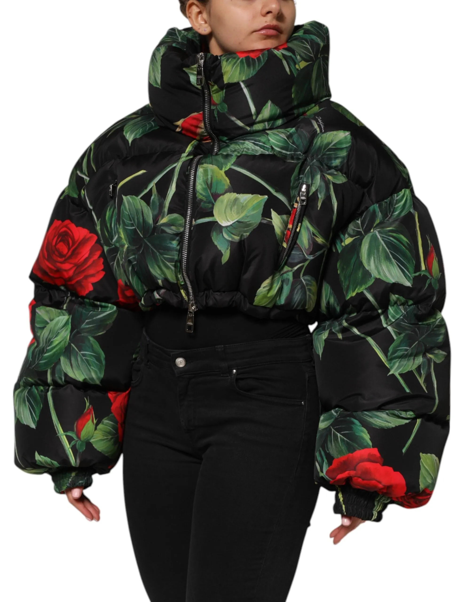 Multicolor Floral Puffer Coat Full Zip Jacket sold by Lord & Taylor product image thumbnail 3