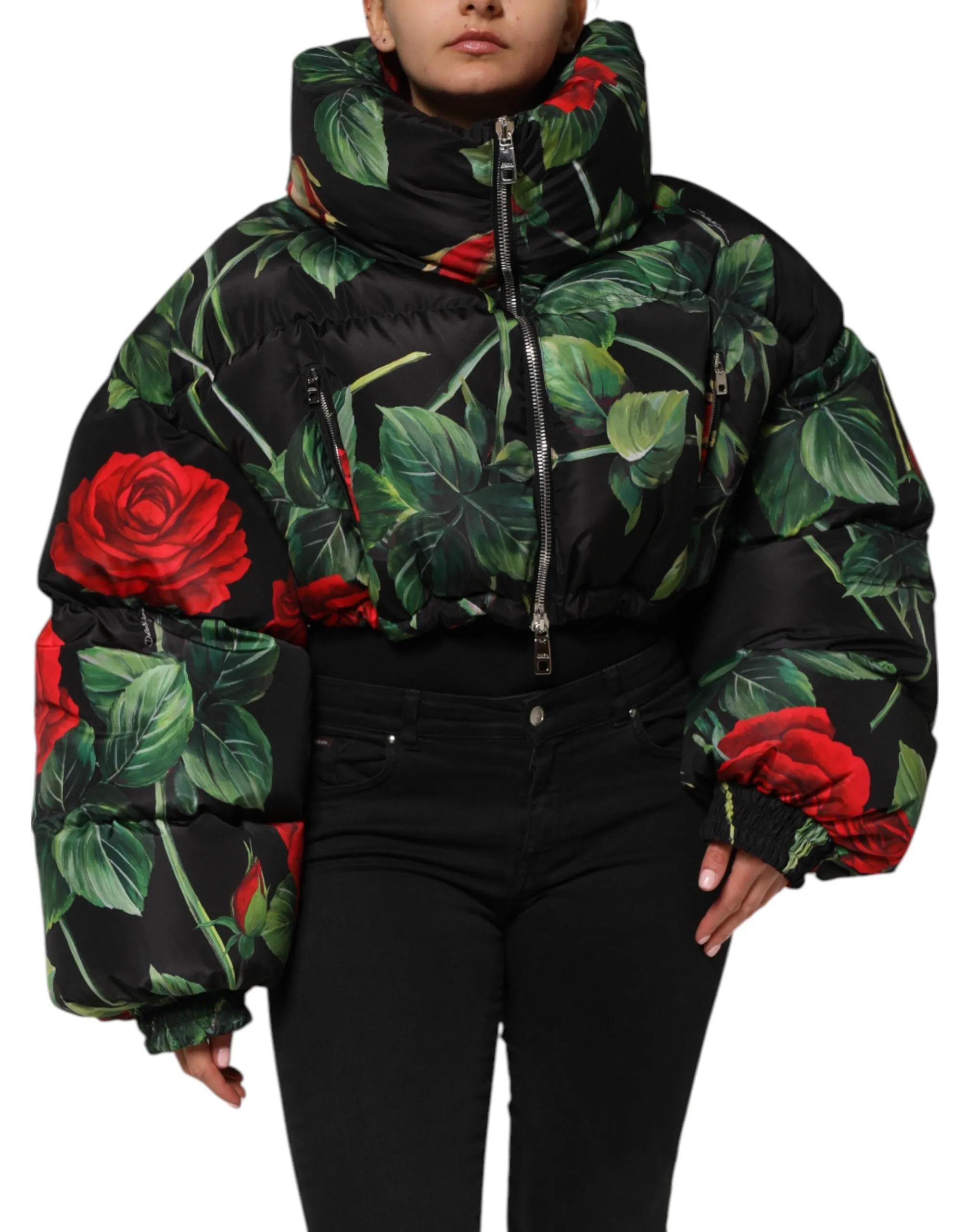 Multicolor Floral Puffer Coat Full Zip Jacket sold by Lord & Taylor