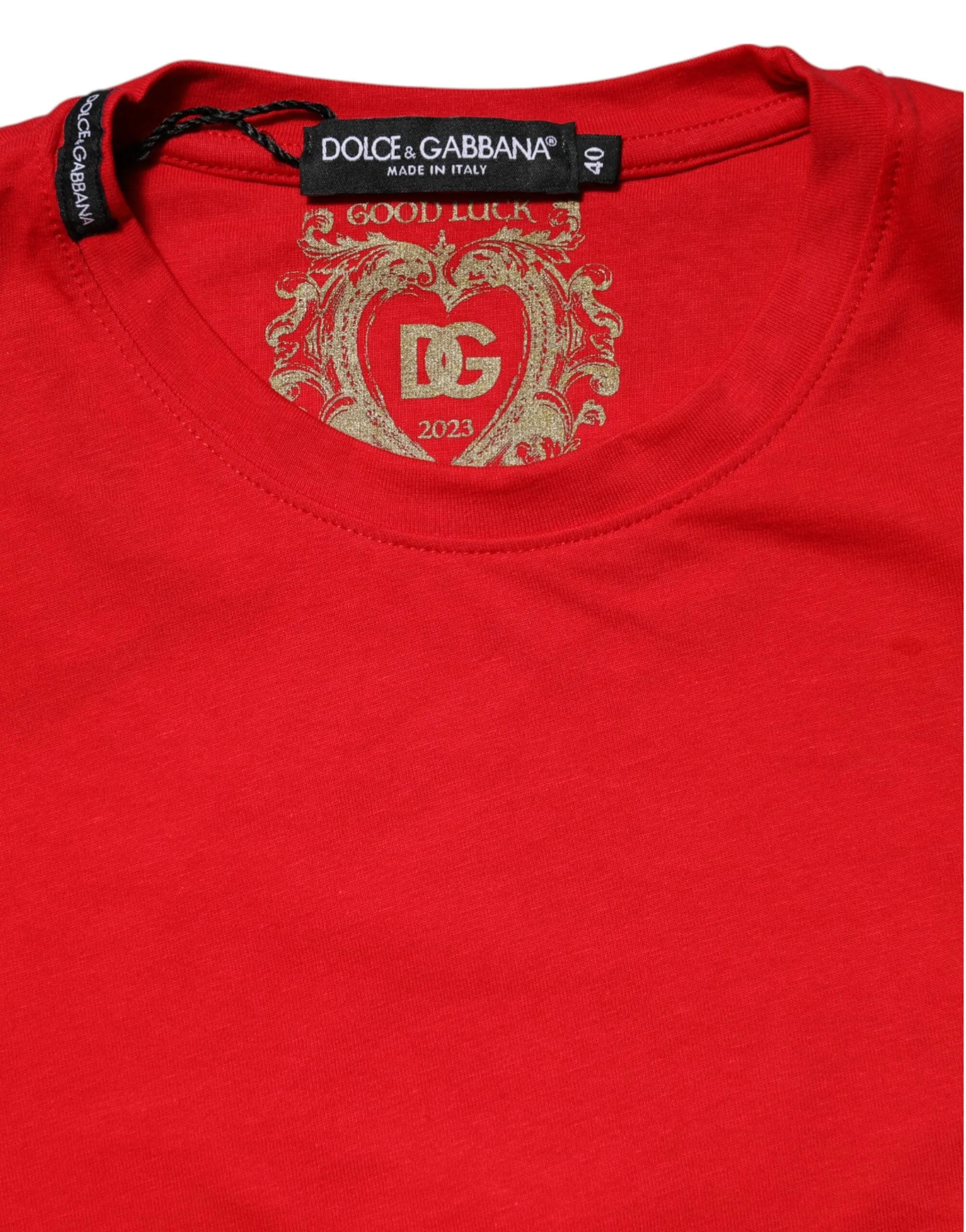 Red Cotton Crew Neck Short Sleeves Top T-shirt sold by Lord & Taylor product image thumbnail 4