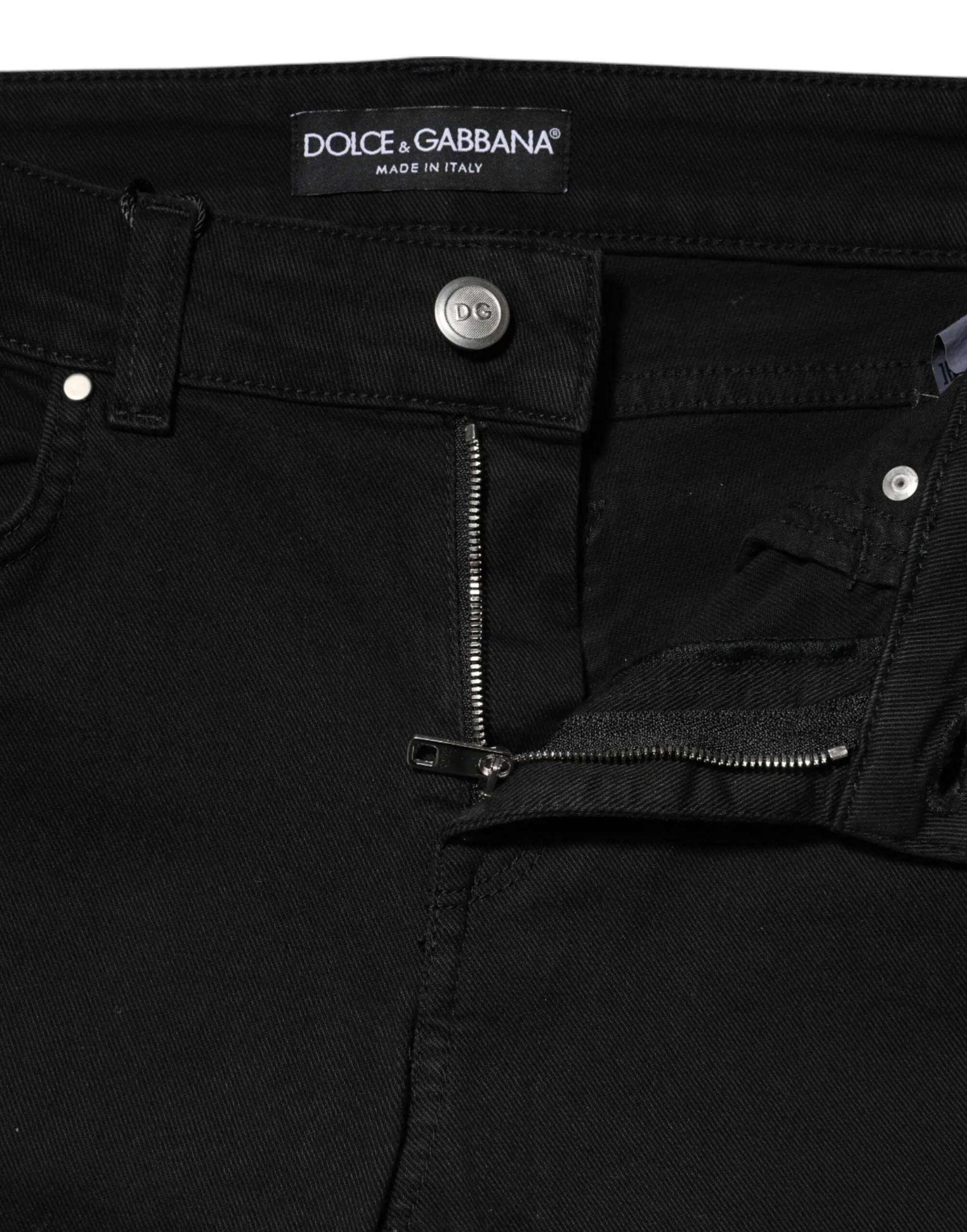 Black Cotton Skinny Mid Waist Denim Jeans sold by Lord & Taylor product image thumbnail 4