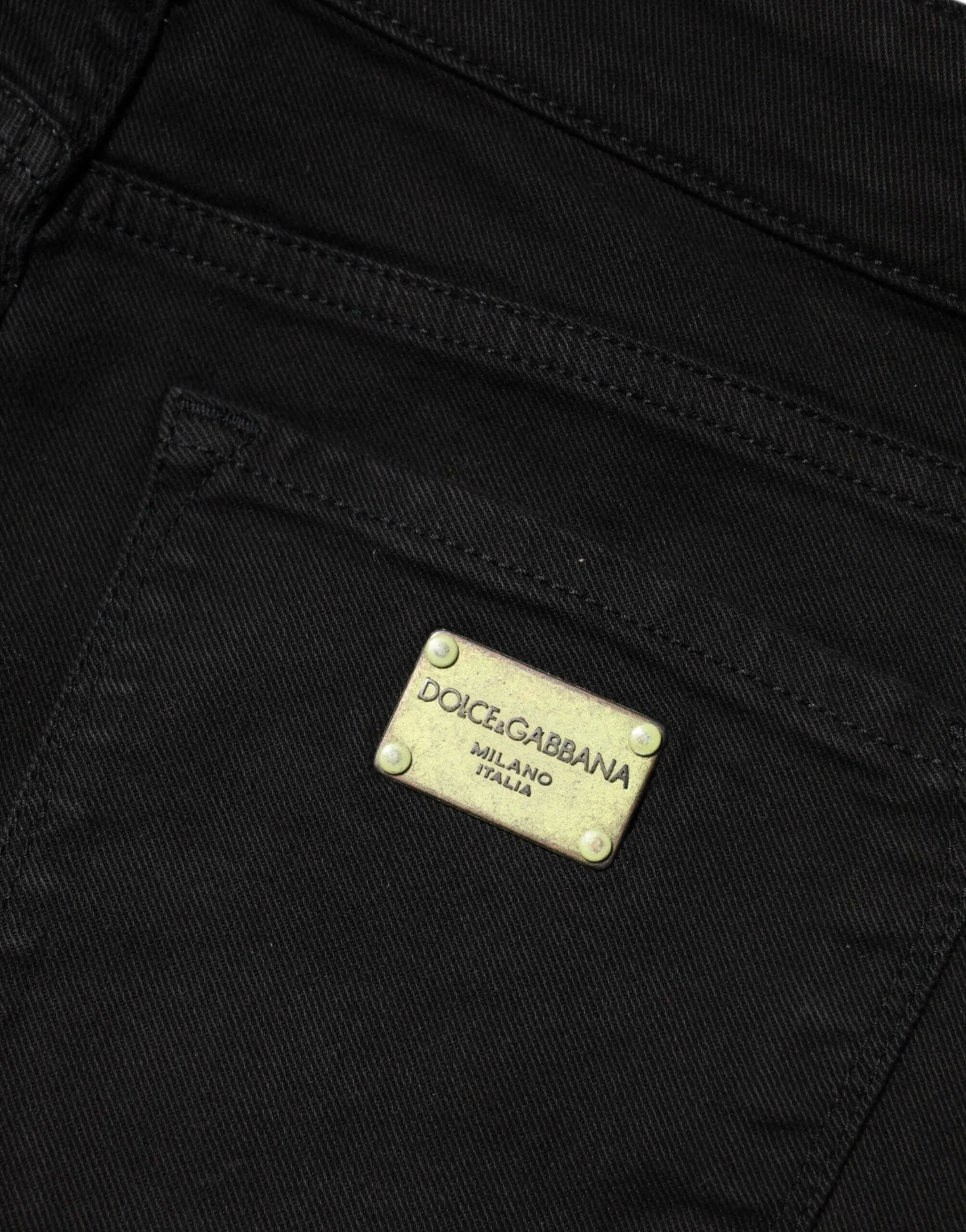Black Cotton Skinny Mid Waist Denim Jeans sold by Lord & Taylor product image thumbnail 5