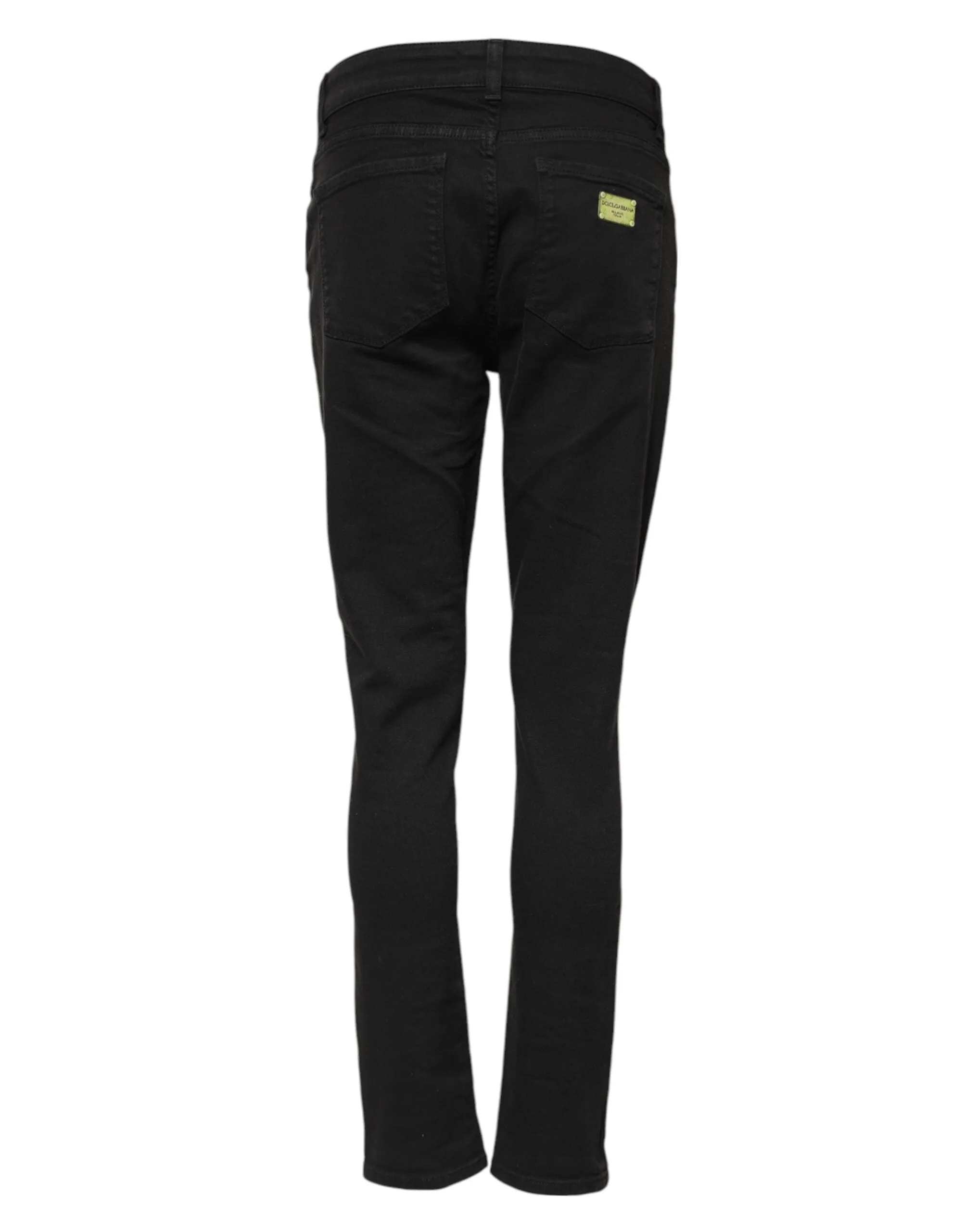 Black Cotton Skinny Mid Waist Denim Jeans sold by Lord & Taylor product image thumbnail 3
