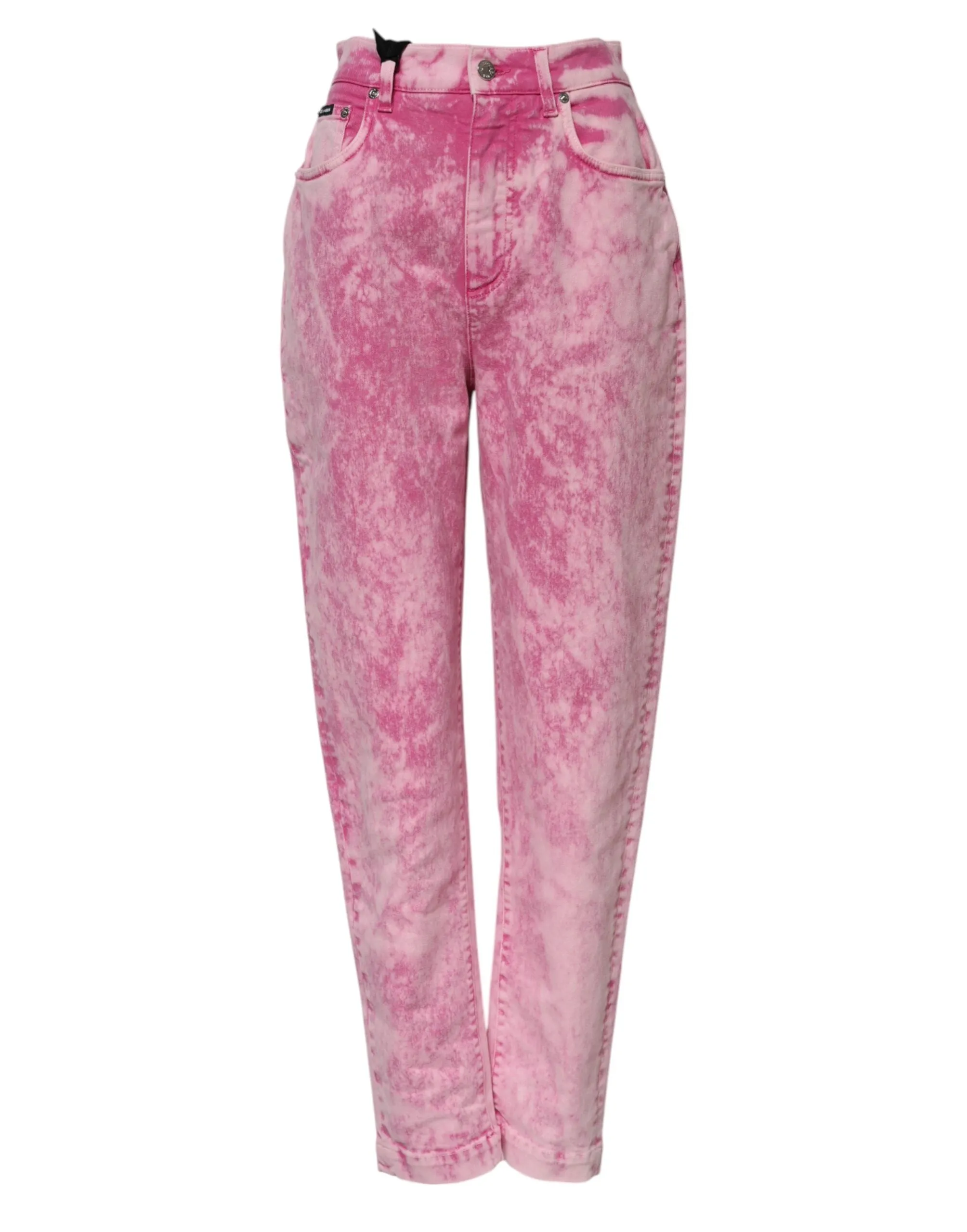 Pink Tie Dye High Waist Tapered Denim Jeans sold by Lord & Taylor product image thumbnail 2
