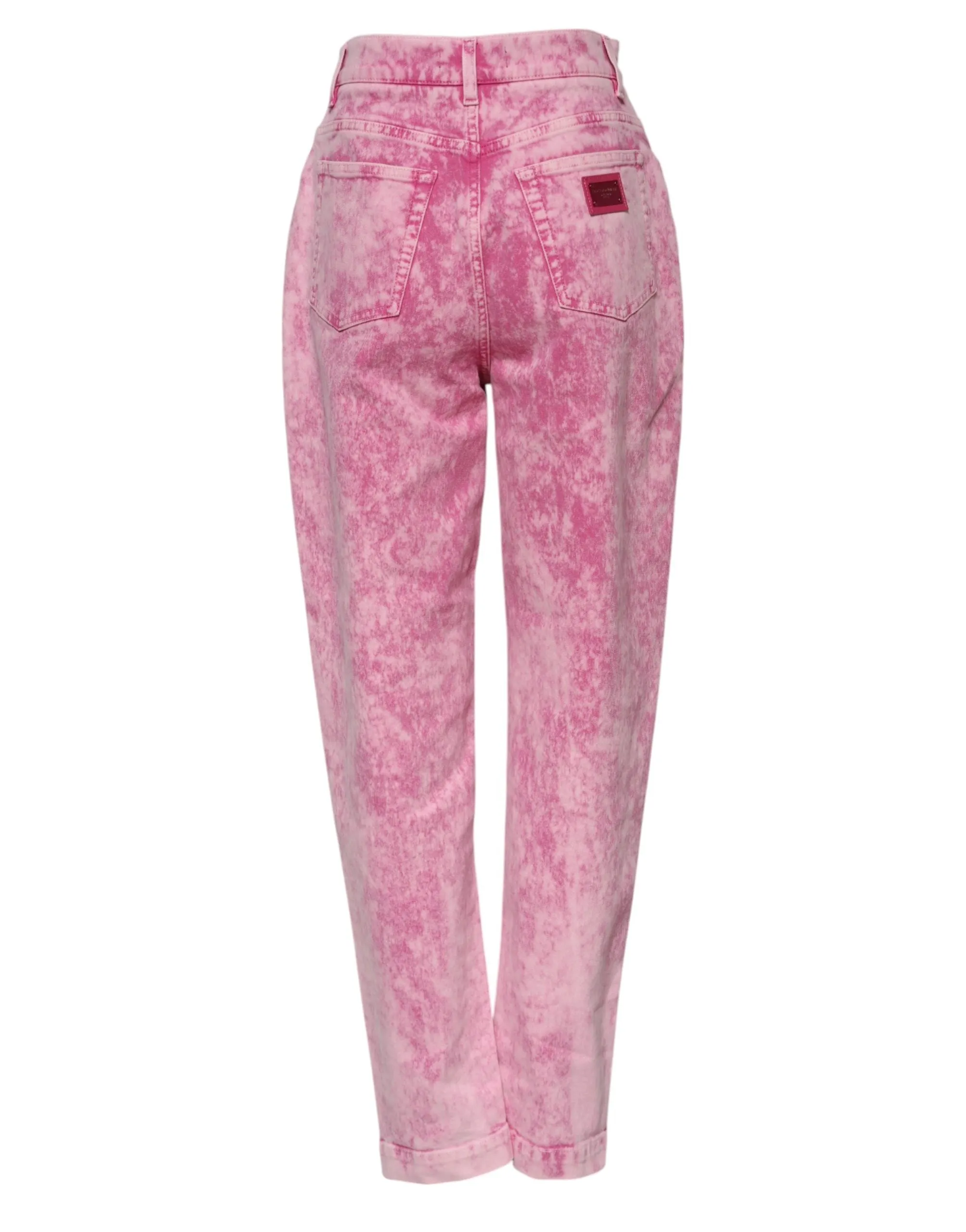 Pink Tie Dye High Waist Tapered Denim Jeans sold by Lord & Taylor product image thumbnail 3