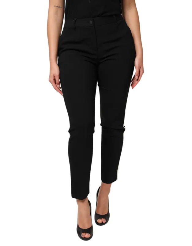 Black Wool High Waist Tapered Pants sold by Lord & Taylor
