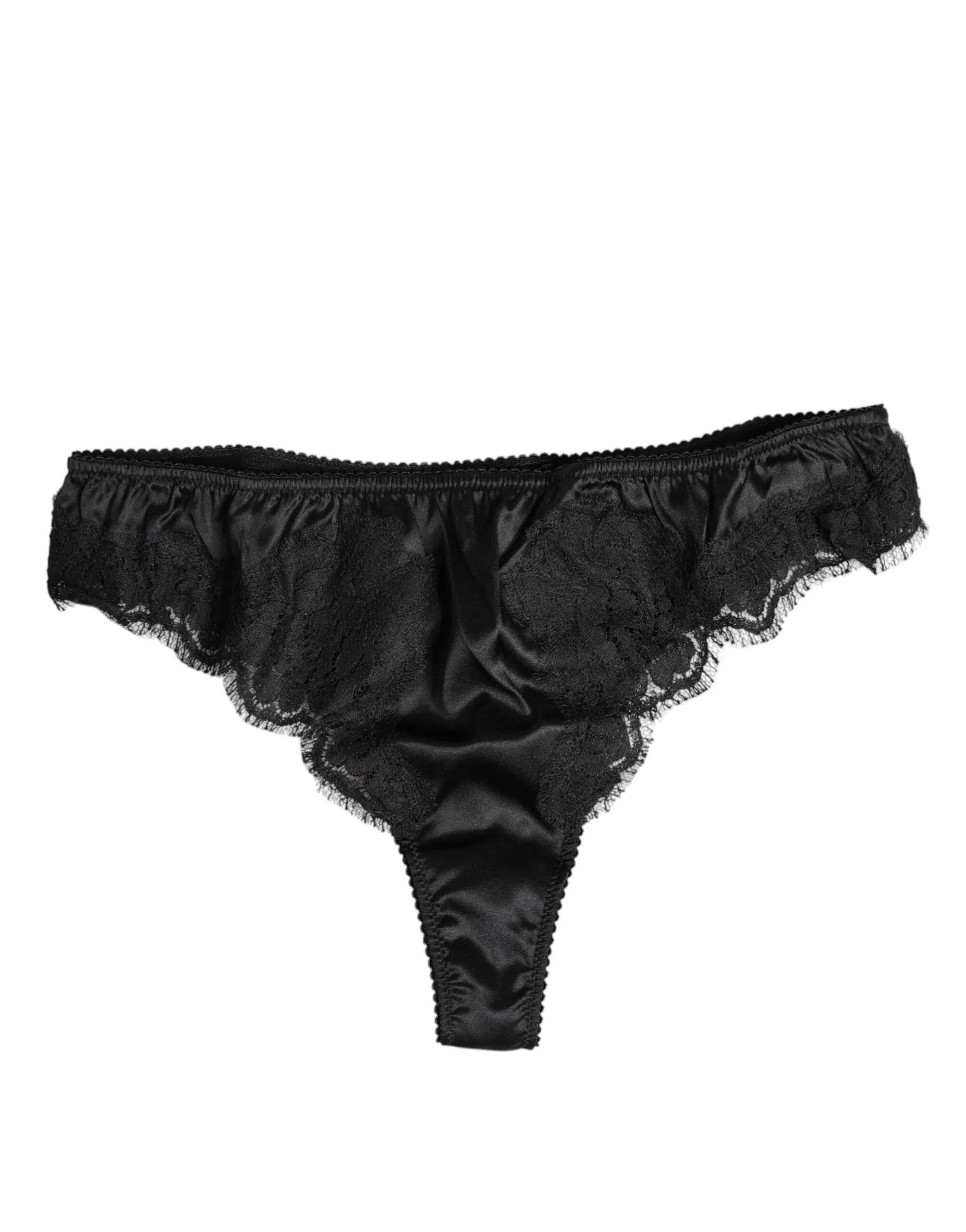 Black Silk Lace Stretch Bikini Panty Underwear sold by Lord & Taylor